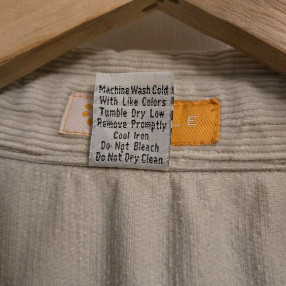 Y2K Tulle Corduroy Jacket Women’s L Beige Button Front Utility Workwear Coat - Picture 6 of 6